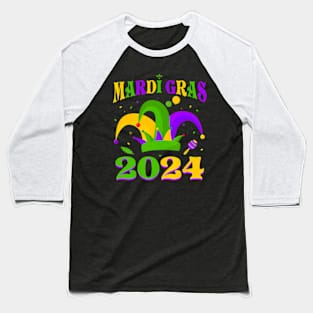 Mardi Gras 2024 Costume Mardi Gras Toddler Baseball T-Shirt